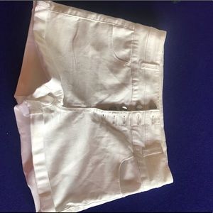 white high rise shorts